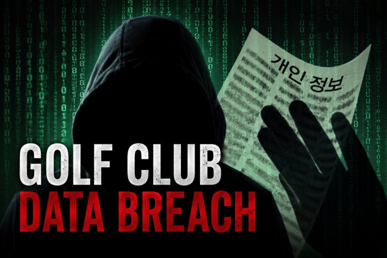 Cyberattack targeting a golf club website leading to large-scale customer data exposure